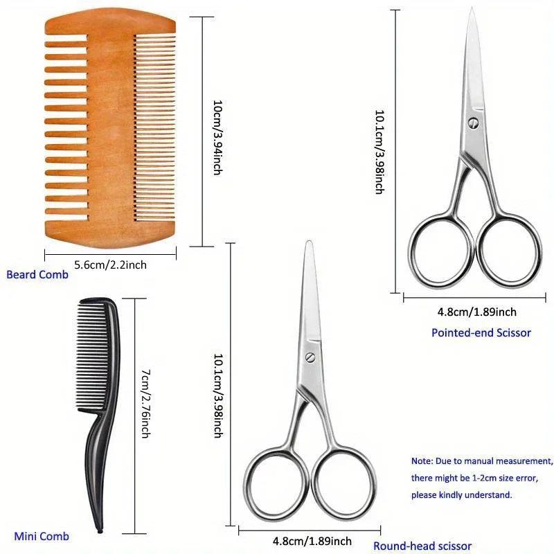 Beard Trimming Scissors Kit